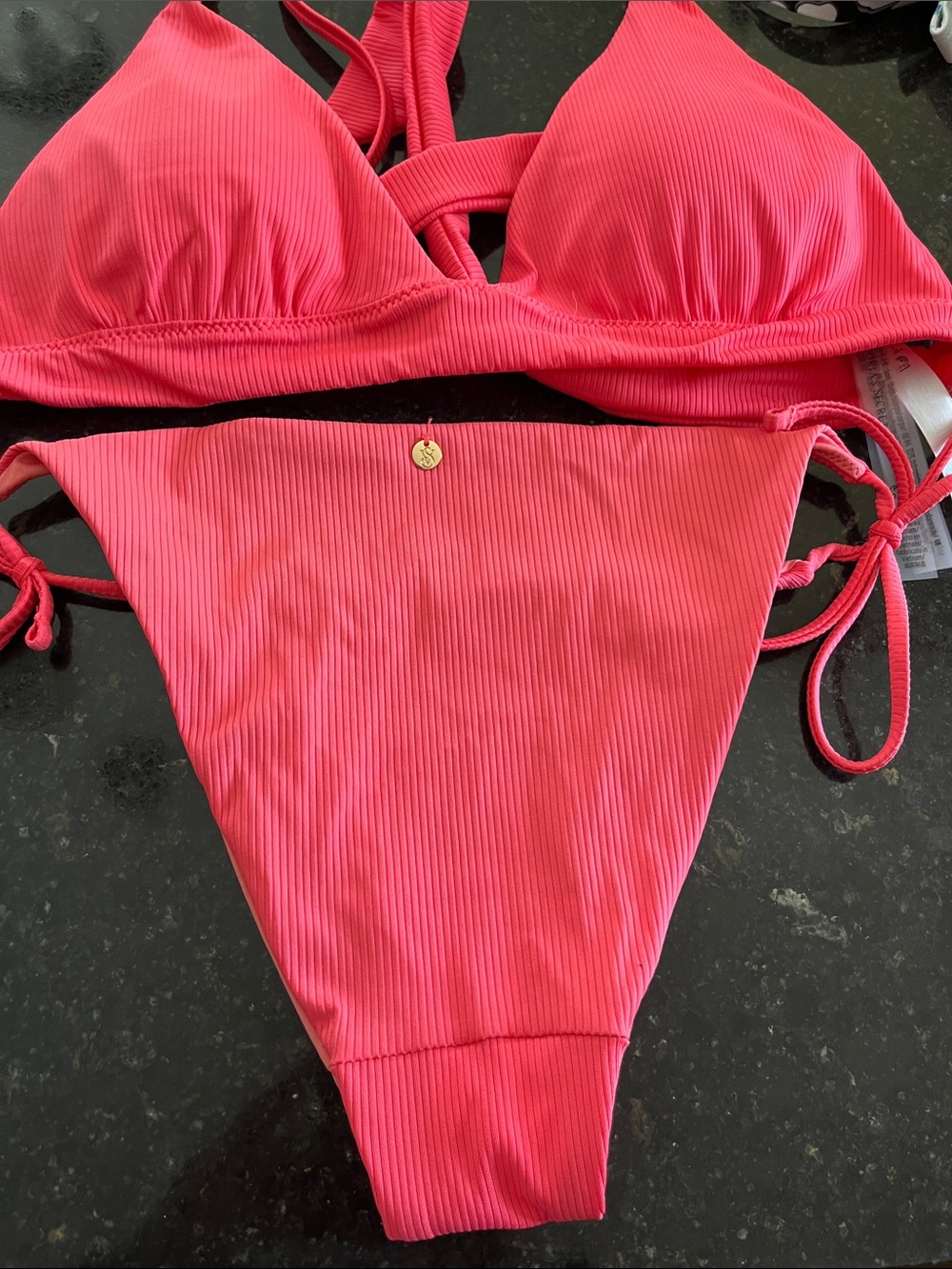 Victoria's Secret Coral Pink Triangle Bikini